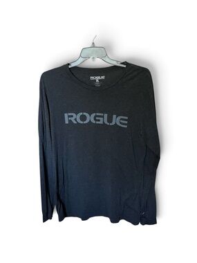 Rogue Cotton-Blend Black Basic Long Sleeve Graphic T-Shirt Top Shirt Size XL